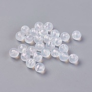 Transparency Acrylic Beads, Half Drilled Beads, Round, Clear, 14mm, Hole: 1.6mm(OACR-L012-D-04)