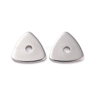 304 Stainless Steel Beads, Triangle, Stainless Steel Color, 8x8x1mm, Hole: 1.5mm(STAS-D185-04P)