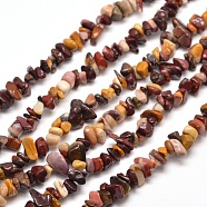 Natural Mookaite Chip Bead Strands, 5~8x5~8mm, Hole: 1mm, about 31.5 inch(X-G-M205-39)
