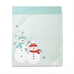 Kraft Paper & Plastic Bubble Envelope Bags, Self-adhesive Bag, Christmas Theme, Rectangle, Snowman Pattern, 32.5x27.5x0.5cm(CARB-D013-02B-06)