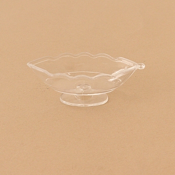 Plate Plastic Mini Model, Micro Landscape Dollhouse Accessories, Pretending Prop Decorations, Clear, 25x60x21mm