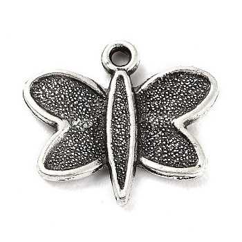 Tibetan Style Alloy Pendants, Butterfly, Antique Silver, 18x20.5x2mm, Hole: 1.5mm, about 263pcs/500g