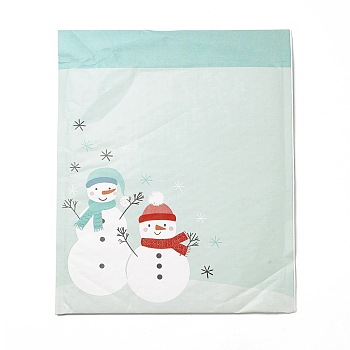 Kraft Paper & Plastic Bubble Envelope Bags, Self-adhesive Bag, Christmas Theme, Rectangle, Snowman Pattern, 32.5x27.5x0.5cm