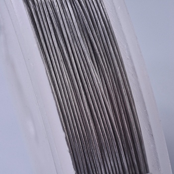 Non-Tarnish Tiger Tail Wire, Stainless Steel Wire, Stainless Steel Color, 0.5mm, about 15m/roll