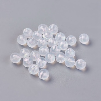 Transparency Acrylic Beads, Half Drilled Beads, Round, Clear, 14mm, Hole: 1.6mm