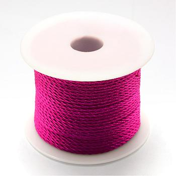 Nylon Thread, Medium Violet Red, 3.0mm, about 27.34 yards(25m)/roll