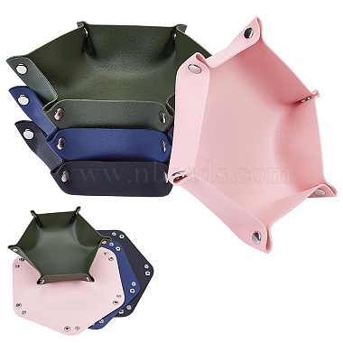 Mixed Color Imitation Leather Jewelry Plate