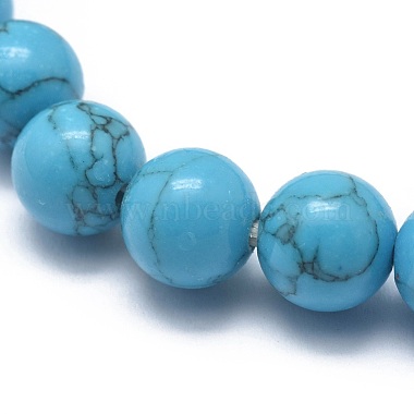 Synthetic Turquoise Jasper Bead Stretch Bracelets(BJEW-K212-A-022)-2