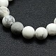 Frosted Howlite Round Bead Strands(G-M064-6mm-12)-2