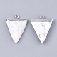 Electroplate Natural Howlite Pendants(X-G-S344-49I)-2