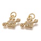 Brass Micro Pave Clear Cubic Zirconia Charms(ZIRC-C020-41G)-1