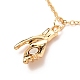Rack Plating Alloy Hand Pendant Necklaces Sets(NJEW-B081-11A)-5