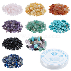 Gemstone Chip Beads, Clear Elastic Crystal Thread, 5~8x5~8mm, Hole: 1mm(G-PA0001-58)