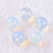 Opalite Beads, Half Drilled, Round, 4mm, Hole: 1mm(G-K275-27-4mm)