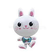 Animal Theme Aluminum Balloon, for Party Festival Home Decorations, Rabbit, 500x810mm(ANIM-PW0004-08F)