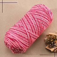 5-Ply Milk Cotton Knitting Acrylic Fiber Yarn, for Weaving, Knitting & Crochet, Segment Dyed, Hot Pink, 2.5mm(PW-WG35476-08)