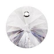 Preciosa&reg Crystal Pendants, Czech Crystal, 433 61 306 Rivoli, 00030 Crystal, 14mm, Hole: 1.5mm(Y-PRC-PA14-00030)