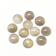 Natural Gray Agate Cabochons, Half Round/Dome, 12x5mm(G-R416-12mm-15)