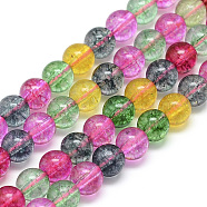 Synthetic Quartz/Piezoelectric Quartz Beads Strands, Round, Dyed, 12x11.5mm, Hole: 1mm, about 34pcs/strand, 16.3 inch(G-S150-35-12mm-01)