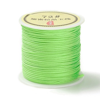 50 Yards Nylon Chinese Knot Cord, Nylon Jewelry Cord for Jewelry Making, Lime, 0.8mm