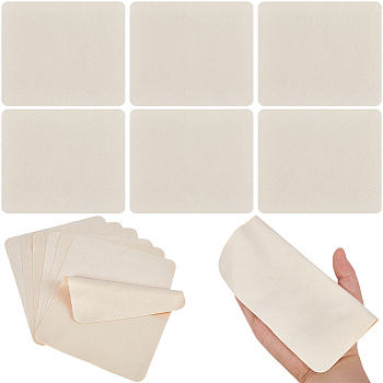 20Pcs Imitation Faux Suede Glasses Cloth, Eyeglass Care Products, Rectangle, Bisque, 175x150x0.5mm
