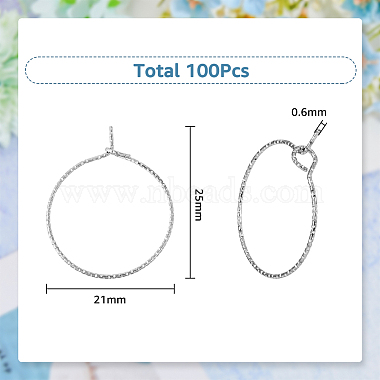 dicosmetic 100pcs 316 résultats de boucles d'oreilles créoles chirurgicales en acier inoxydable(STAS-DC0010-45)-2