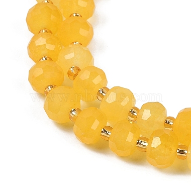 brins de perles d'agate jaune naturelle (teintes et chauffées)(G-H057-A14-03)-4