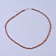 Natural Garnet Beaded Necklaces(NJEW-K114-B-A03)-1