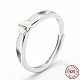 Adjustable Rhodium Plated 925 Sterling Silver Ring Components(STER-I016-016P)-1