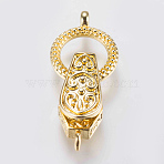 Brass Fold Over Magnetic Clasps, Cadmium Free & Lead Free, Golden, 31mm(X-KK-G338-01G)