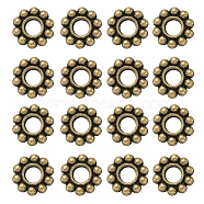 Tibetan Style Alloy Spacer Beads, Flower, Antique Bronze, 6.5x1.5mm, Hole: 2mm(PALLOY-TA0001-08AB)