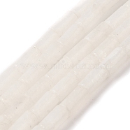 Natural White Jade Beads Strands, Column, 8x4mm, Hole: 0.7mm, about 48pcs/strand, 15.35~15.43''(39~39.2cm)(G-B091-A18-01)