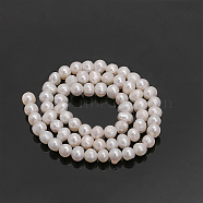 1 Strand Natural Cultured Freshwater Pearl Beads Strands, Potato, Bisque, 4~6x5~7x5~6mm, Hole: 0.7mm, about 67~71pcs/strand, 13.58~14.25 inch(34.5~36.2cm)(PEAR-CA0001-15B)