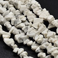 Chip Natural Howlite Beads Strands, 5~8x5~8mm, Hole: 1mm, 34 inch(G-N0134-11)