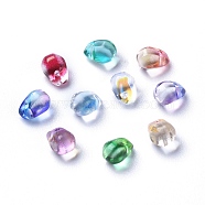Transparent Glass Charms, Dyed & Heated, Faceted, Teardrop, Mixed Color, 6x5.5x6.5mm, Hole: 0.8mm(GLAA-O017-02)