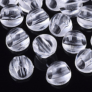 Opaque AS Plastic Beads, for Flat Back Cabochons, Hair Findings, DIY Hair Tie Accessories, Clear, 9x6mm, hole: 3.5mm; about 5000pcs/bag.(FIND-T064-009A-A01)