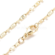 Brass Oval Link Chains Necklace for Women, Cadmium Free & Lead Free, Real 18K Gold Plated, 17.72 inch(45cm)(X-NJEW-P265-09G)