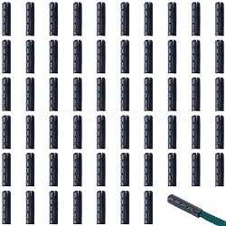 150Pcs Brass Aglets for Shoelaces, Shoelace Tips Head, Column, Black, 22.5~23x4~6x5.5~6.5mm(KK-CY0001-14EB)