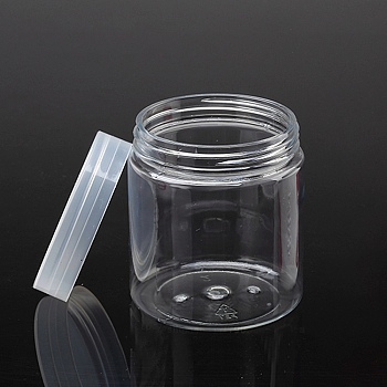 Plastic Bead Containers, Column, Clear, 7.2x8cm, Capacity: 250ml(8.45 fl. oz)