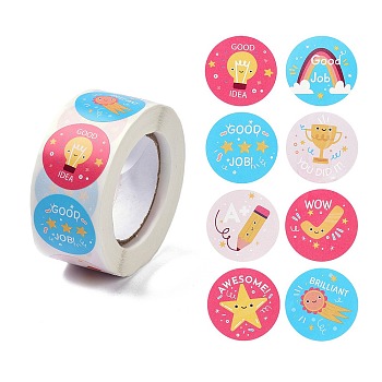 Reward Stickers, Round Animal Encouragement Stickers for Kids , Other Pattern, 6.5x2.8cm