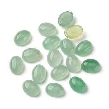 Natural Green Aventurine Cabochons, Oval, 8~8.5x6~6.5x2.5~3.5mm