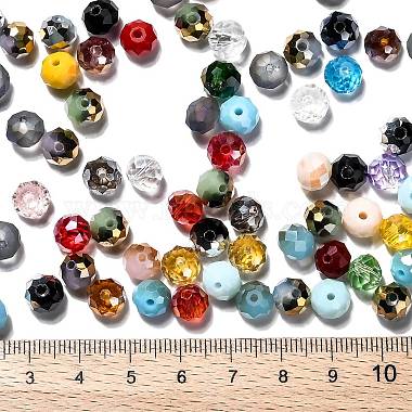 Faceted Rondelle Electroplate Glass Beads Strands(EGLA-X0003-8x6mm)-3