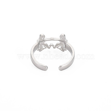 Non-Tarnish 304 Stainless Steel 12 Constellations/Zodiac Signs Open Cuff Ring for Women(RJEW-S405-156P-F)-2