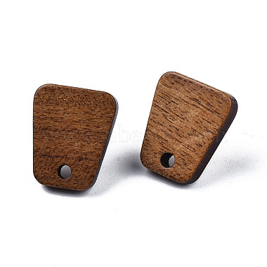 Accessoires de boucles d'oreilles en bois de noyer(X-MAK-N032-017)-2