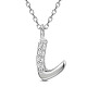 SHEGRACE Rhodium Plated 925 Sterling Silver Initial Pendant Necklaces(JN908A)-1