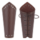 Tartan Pattern Imitation Leather Cuff Wristband for Bikers(AJEW-WH0258-937A)-1