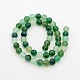 Natural Green Onyx Agate Dyed Round Bead Strands(G-P070-19-8mm)-2