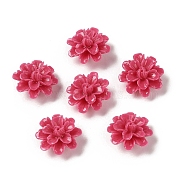 Synthetic Coral Beads, Dyed, Flower, Cerise, 17.5x9mm, Hole: 1.4mm(CORA-C001-01B)