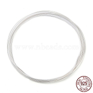 925 Sterling Silver Full Hard Wires, Round, Silver, 18 Gauge, 1mm(STER-Z006-01F)