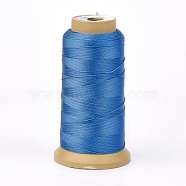 Polyester Thread, for Custom Woven Jewelry Making, Dodger Blue, 1mm, about 230m/roll(NWIR-K023-1mm-11)